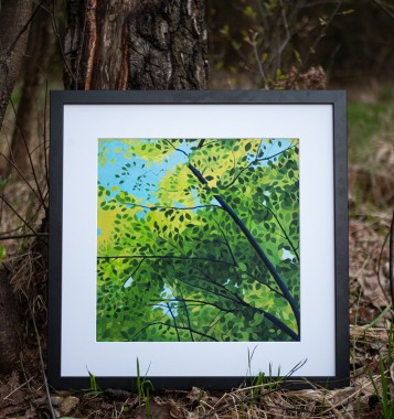 Zielone niebo — giclee 30×30 cm