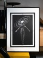 Linoryt Andromeda w ramie – limitowana edycja 30x40 cm, grafika artystyczna wykonana techniką punktowania na papierze Fabriano